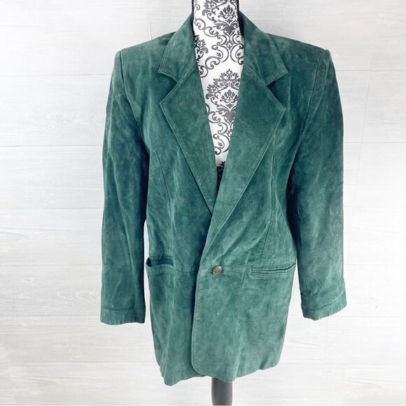 paris sports club Jackets & Blazers - Vintage Paris Sports Club Suede Leather Jacket